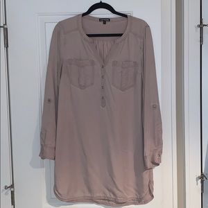 Beige express long shirt/short dress